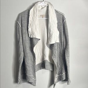 Bordeaux Gray and Cream Women's Cardigan
